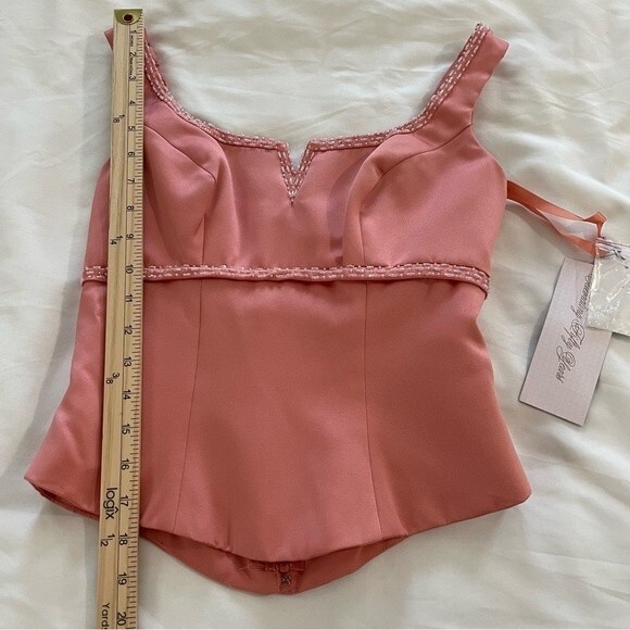 NWT Mori Lee 2 Piece Satin Gown Dress Size 3 / 4 with Wrap Prom or Wedding - Picture 14 of 15